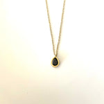 Collier black strass